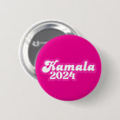 Kamala Harris Girly Pink Logo 2024 Button (Vorne & Hinten)