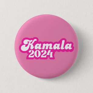 Kamala Harris Girly Pink Logo 2024 Button