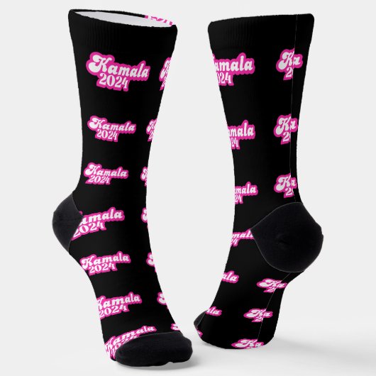 Kamala Harris Girly Pink Logo 2024 Socken (Gewinkelt)