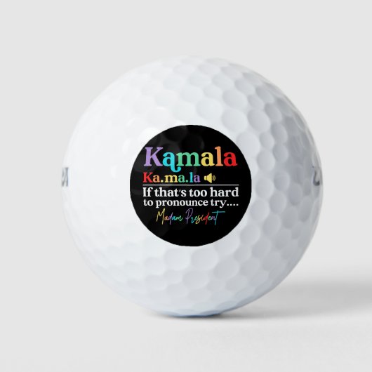 Kamala Harris Golfball (Vorderseite)