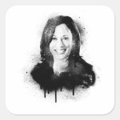 Kamala Harris Graffiti Art Quadratischer Aufkleber (Vorderseite)