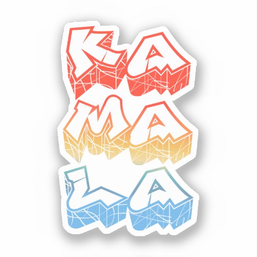 Kamala Harris Graffiti Aufkleber (Vorderseite)