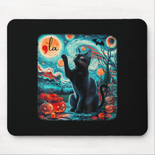 Kamala Harris Halloween Fledermäuse Starry Night B Mousepad