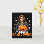 Kamala Harris Halloween Happy Kamalaween Pumpkin G Karte (Gelbe Blume)