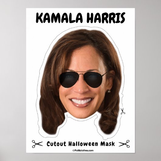 Kamala Harris Halloween Mask Poster (Vorne)