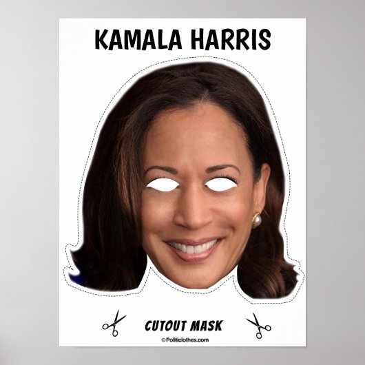 KAMALA HARRIS Halloween Mask Poster (Vorne)