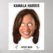 KAMALA HARRIS Halloween Mask Poster (Vorne)