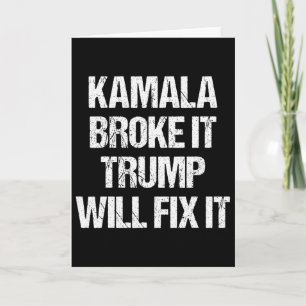 Kamala Harris hat es kaputt gemacht, Trump wird es Karte