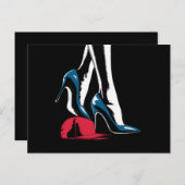 Kamala Harris Heels treten auf Maga Hat Postkarte (Vorne/Hinten)