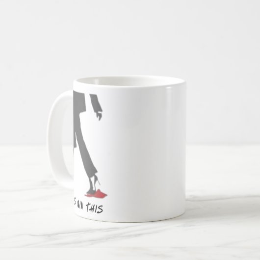 Kamala Harris Heels treten auf Red Mega Hat wählen Kaffeetasse (Vorderseite Links)