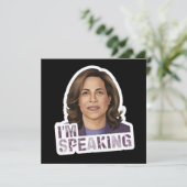 Kamala Harris I Speak, Zitat zur historischen Deba Dankeskarte (Stehend Vorderseite)