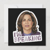 Kamala Harris I Speak, Zitat zur historischen Deba Dankeskarte (Rückseite)