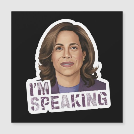 Kamala Harris I Speak, Zitat zur historischen Deba Magneteinladung (Vorderseite)