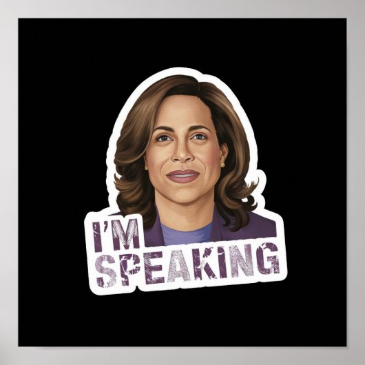 Kamala Harris I Speak, Zitat zur historischen Deba Poster (Vorne)