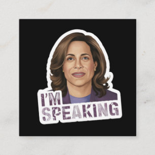 Kamala Harris I Speak, Zitat zur historischen Deba Quadratische Visitenkarte