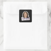 Kamala Harris I Speak, Zitat zur historischen Deba Quadratischer Aufkleber (Tasche)