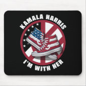 Kamala Harris Ich bin mit ihrem Patriotischen Konv Mousepad (Vorne)