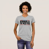 Kamala Harris Ich bin mit ihrer Kamala Harris 2024 T-Shirt (Vorne ganz)