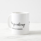 Kamala Harris, ich spreche 2024 Frau Präsidentin Kaffeetasse (Vorderseite Links)