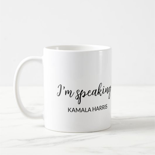 Kamala Harris, ich spreche 2024 Frau Präsidentin Kaffeetasse (Links)