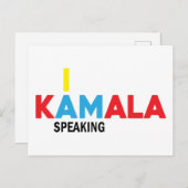 Kamala Harris, ich spreche gerade Postkarte (Vorne/Hinten)