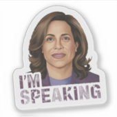 Kamala Harris, ich spreche hoffnungsvoll Zitat Aufkleber (Vorderseite)