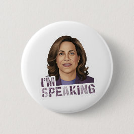 Kamala Harris, ich spreche hoffnungsvoll Zitat Button