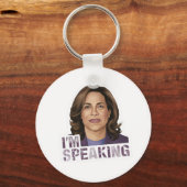 Kamala Harris, ich spreche hoffnungsvoll Zitat Schlüsselanhänger (Rückseite)