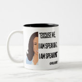 Kamala Harris, ich spreche Zweifarbige Tasse (Links)