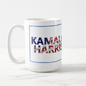Kamala Harris in Flag-Farben Kaffeetasse (Links)