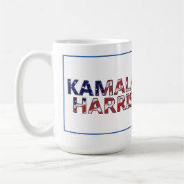 Kamala Harris in Flag-Farben Kaffeetasse