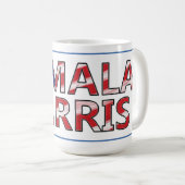Kamala Harris in Flag-Farben Kaffeetasse (VorderseiteRechts)