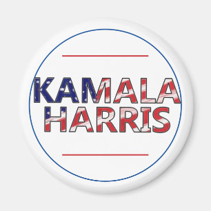 Kamala Harris in Flag-Farben Magnet