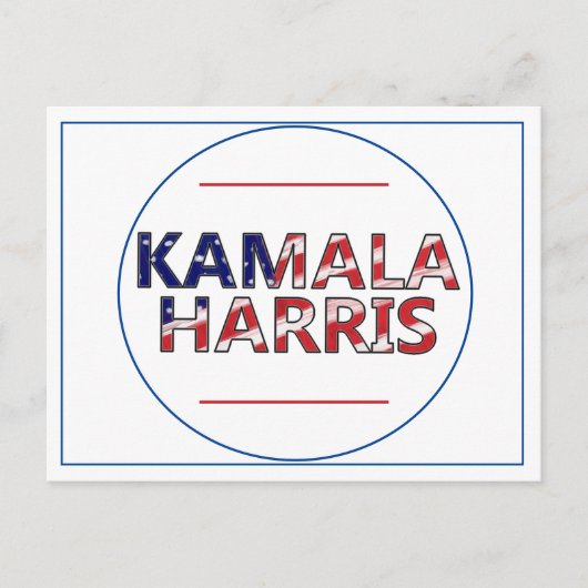 Kamala Harris in Flag-Farben Postkarte (Vorderseite)