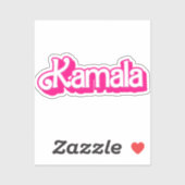 Kamala Harris in Rosa Aufkleber (Blatt)