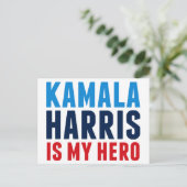Kamala Harris ist Mein Held Postkarte (Stehend Vorderseite)