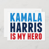 Kamala Harris ist Mein Held Postkarte (Vorne/Hinten)
