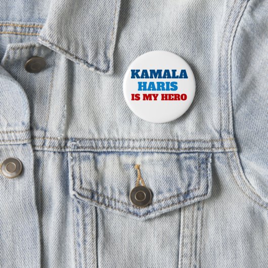 Kamala Harris ist mein hero Political Party Button (Beispiel)