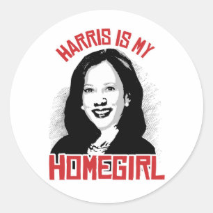 Kamala Harris ist mein Homegirl - Runder Aufkleber