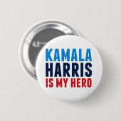 Kamala Harris ist mein politischer Held Button (Vorne & Hinten)