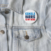 Kamala Harris ist mein politischer Held Button (Beispiel)
