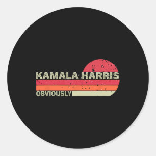 Kamala Harris ist offensichtlich. Harris offensich Runder Aufkleber