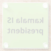 Kamala Harris ist Präsident der Wahlen 2024 Glasuntersetzer (Rückseite)