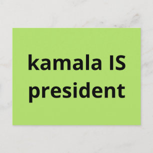 Kamala Harris ist Präsident der Wahlen 2024 Postkarte