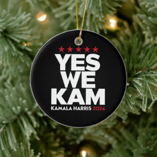 Kamala Harris Ja, wir schaffen es für die US-Präsi Keramik Ornament
