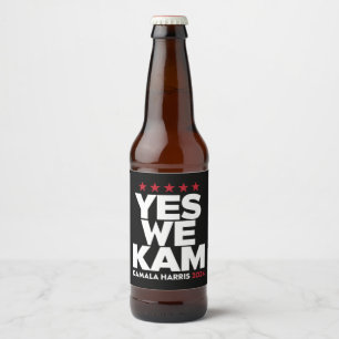 Kamala Harris Ja, wir schaffen es, US-Präsidentin  Bierflaschenetikett