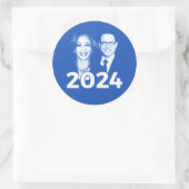 Kamala Harris Josh Shapiro 2024 Runder Aufkleber (Tasche)