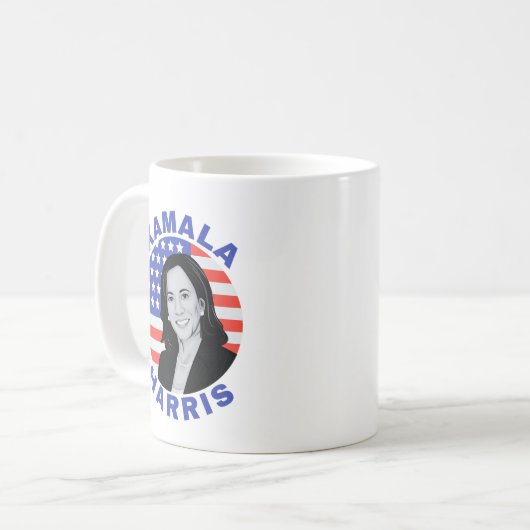 Kamala Harris Kaffeetasse (Vorderseite Links)