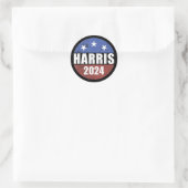 Kamala Harris- Kamala 2024 US-Flag Demokratische P Runder Aufkleber (Tasche)