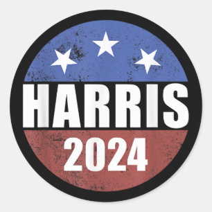 Kamala Harris- Kamala 2024 US-Flag Demokratische P Runder Aufkleber